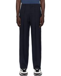 Balmain - Pleated Grain De Poudre Trousers - Lyst