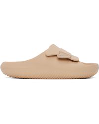 Crocs™ - Beige Mellow Luxe Recovery Slides - Lyst