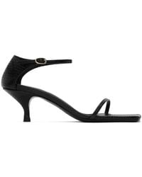 Totême - Toteme Black 'the Strappy' Heeled Sandals - Lyst