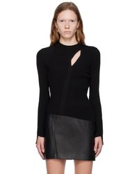 Versace - Black Cutout Sweater - Lyst