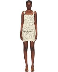Blumarine - Off-white Floral Minidress - Lyst