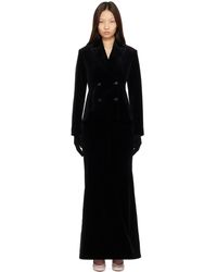 Alaïa - Cotton Velvet Double Breasted Jacket - Lyst