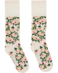Simone Rocha - Off- Rose Bouquet Jacquard Socks - Lyst