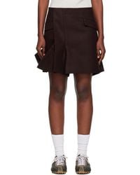 Sacai - Wool Melton Miniskirt - Lyst