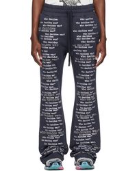 Who Decides War - ネイビー 'Wdw' Scripture スウェットパンツ - Lyst