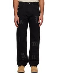 Palm Angels - Logo Patch Straight Jeans - Lyst