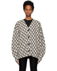 we11done - Off- Graphic Cardigan - Lyst