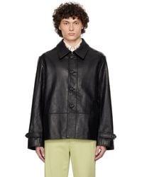 Bode - Cropped Continental Leather Jacket - Lyst