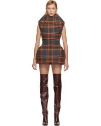 Duran Lantink - Sculptured Tartan Minidress - Lyst