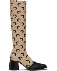 Marine Serre - Tan All Over Moon Boots - Lyst