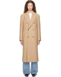 Ami Paris - Long Double-Breasted Wool Coat - Lyst