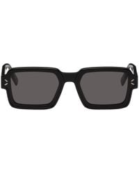 McQ - Mcq Black Rectangular Sunglasses - Lyst