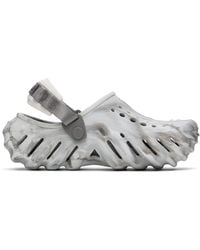 Crocs™ - ホワイト＆グレー Echo マーブル クロッグ - Lyst