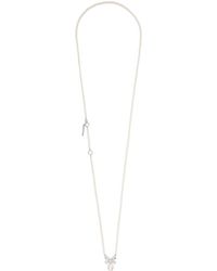 ShuShu/Tong - Collier long blanc à perles et à pendentif graphique - Lyst