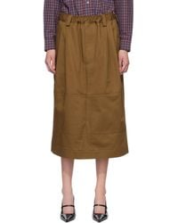 MERYLL ROGGE - Workwear Drawstring Denim Midi Skirt - Lyst