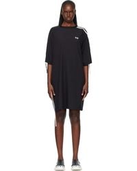 Y-3 - Cinch 3 Stripes Oversized Tee Midi Dress - Lyst