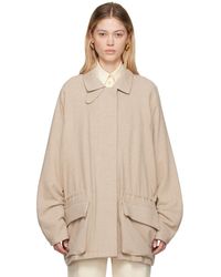 LE17SEPTEMBRE - ベージュ ウール ドローストリング ジャケット - Lyst