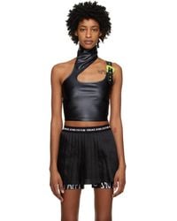 Versace Jeans Couture - Black Baroque Buckle Tank Top - Lyst