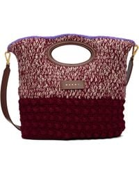 Marni - Burgundy Wool Knotty Crochet Bag - Lyst