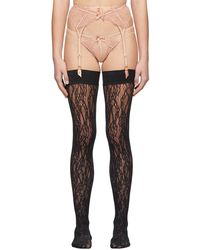 Agent Provocateur Synthetic Yara High-rise Stretch-mesh Suspender Belt in Black Womens Clothing Lingerie Lingerie and panty sets 