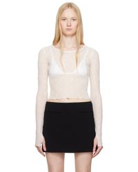 Marine Serre - Recycled Mesh Flock Second Skin Cropped T-Shirt - Lyst