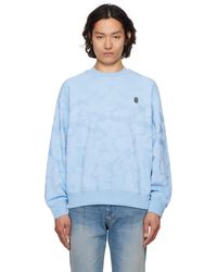 A Bathing Ape - Solid Camo Jacquard One Point Crewneck Sweatshirt - Lyst