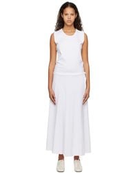 Lemaire - White Belted Midi Dress - Lyst