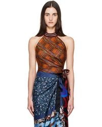 Dries Van Noten - Jacquard Wrap Top - Lyst