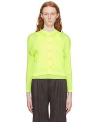 Pleats Please Issey Miyake - Yellow Monthly Colors March Cardigan - Lyst
