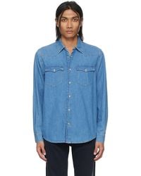 Nudie Jeans - Blue George Denim Shirt - Lyst