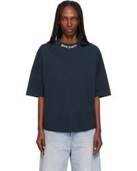 Palm Angels - Curved Logo Collar Over Tee Dark - Lyst