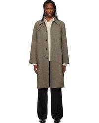 Tonywack - Herringbone Wool Raglan Coat - Lyst