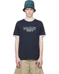 Marni - Cotton Contrast Trims T-shirt - Lyst