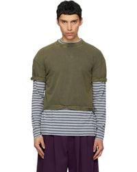 we11done - Layered Stripe Long-Sleeve T-Shirt - Lyst