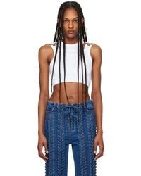Jean Paul Gaultier - ホワイト The Strapped Crop タンクトップ - Lyst