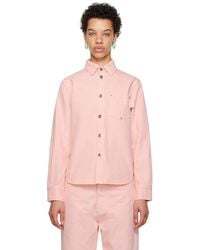 Bottega Veneta - Pink Patch Pocket Denim Shirt - Lyst