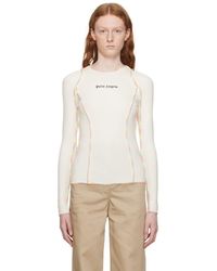 Palm Angels - Off-white Rainbow Stitching Long Sleeve T-shirt - Lyst