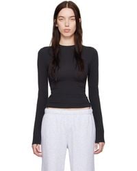 Skims - ブラック Cotton Jersey 長袖Tシャツ - Lyst