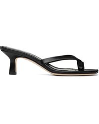 Aeyde - Wilma Leather Toe-Post Heeled Sandals - Lyst