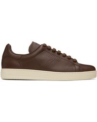 Tom Ford - Grained Leather Warwick Sneakers - Lyst