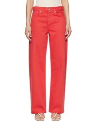 Agolde - Jean Décontracté Ample Arc 32 Rouge - Lyst