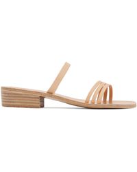 Ancient Greek Sandals - Sandales à talon bottier siopi brun clair - Lyst