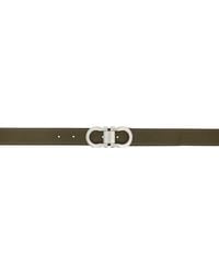 Ferragamo - Khaki & Gancini Reversible Belt - Lyst