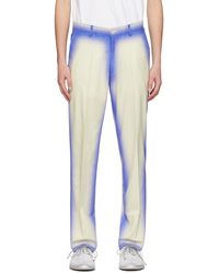 Kidsuper - Pantalon dégradé bleu et blanc en cuir synthétique - Lyst