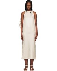 Loulou de Saison - Off- Susan Twisted Collar Maxi Dress - Lyst