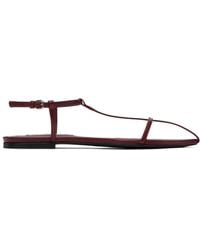 Jil Sander - バーガンディ ポインテッドトゥ サンダル - Lyst