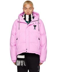 Ami Paris - Pink Puma Edition Puffer Jacket - Lyst