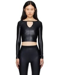 Versace Jeans Couture - Black Cutout Long Sleeve T-shirt - Lyst