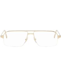 Cartier - Gold Aviator Glasses - Lyst
