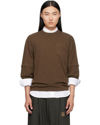 Sacai - Cotton Jersey L/S T-Shirt - Lyst